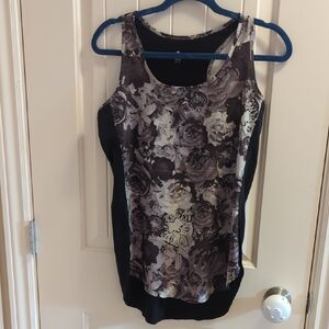 Tuff Athletics 🇨🇦 Floral Sleeveless Top - Black and Gray